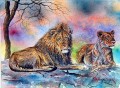 Grand Lion et Lionesse de l’Afrique